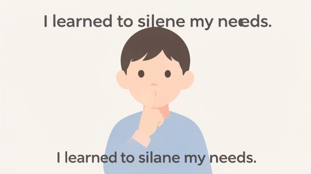 Childhood conditioning teaching to silence personal needs
