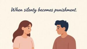 silent treatment in relationships illustration