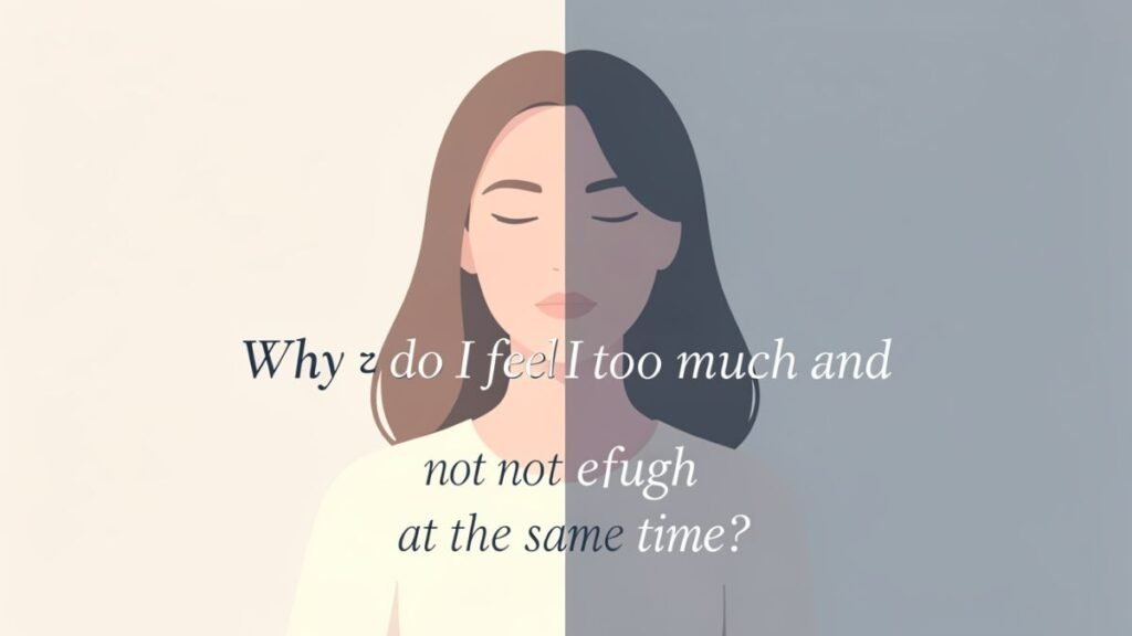 feel like i'm too much and never enough