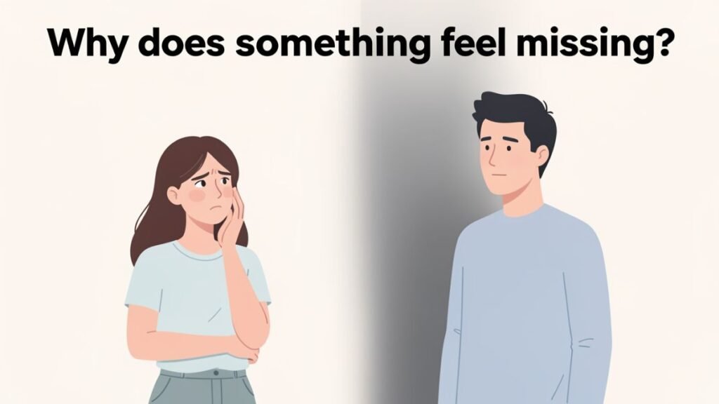 woman sensing emotional emptiness in relationship illustration