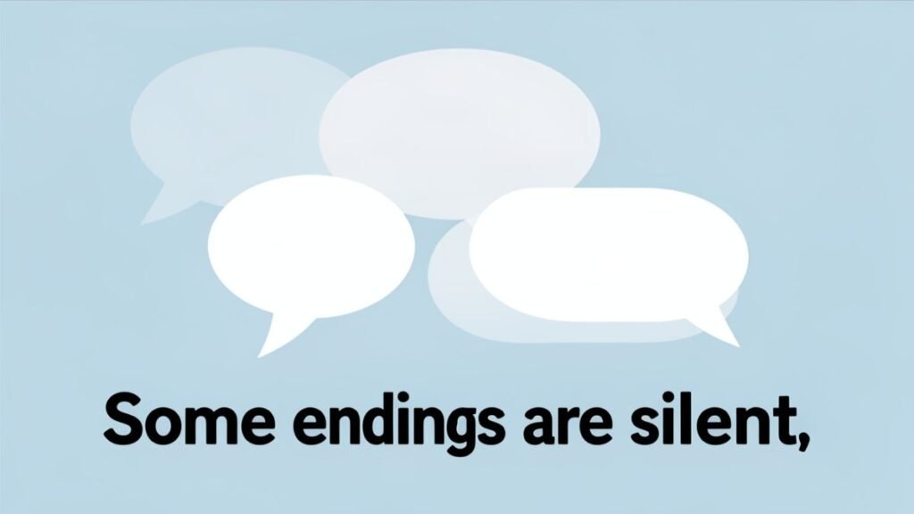 silent relationship ending illustration