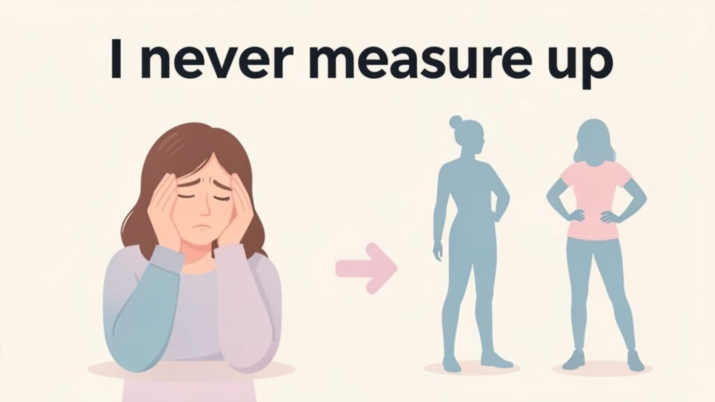 woman comparing herself to others feeling inadequate