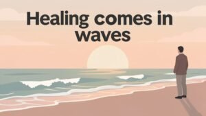 emotional grief waves after breakup illustration