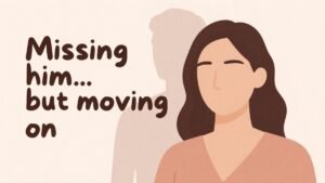 missing someone but moving forward illustration