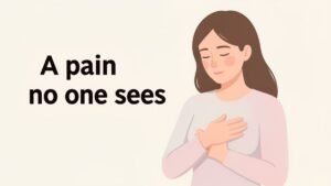 silent emotional pain women carry illustration