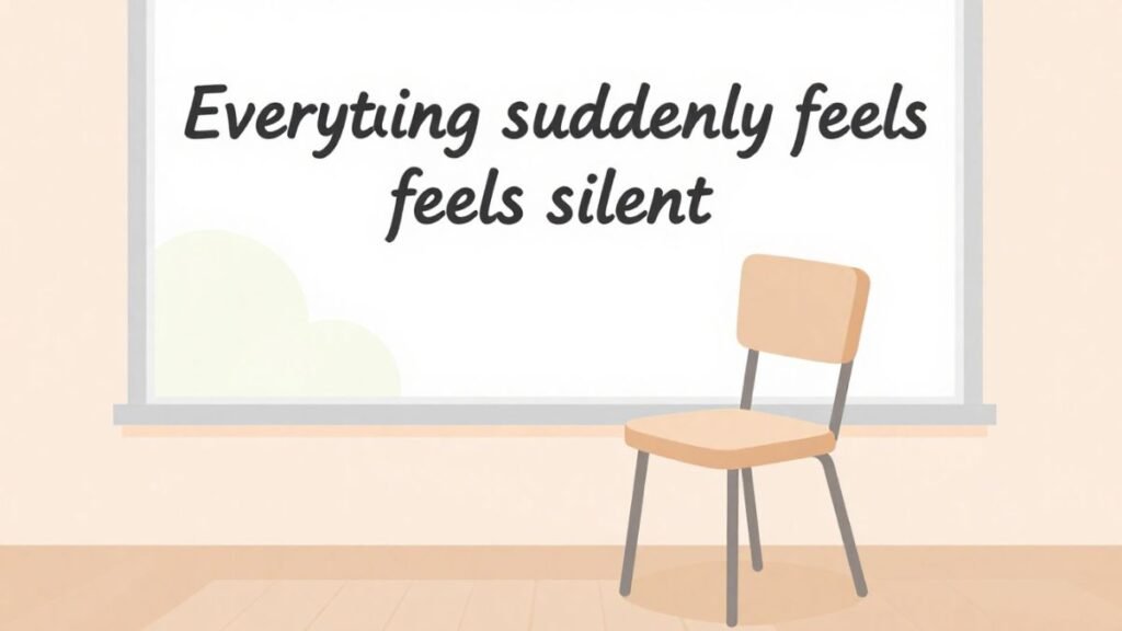 silence and emptiness after breakup illustration