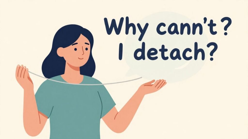 woman emotionally connected to past despite time passing illustration