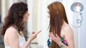 woman being told overreacting relationship