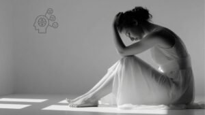 woman emotional thinking alone