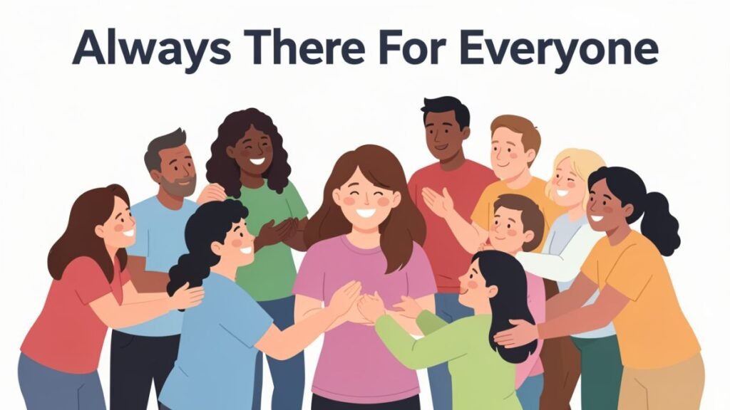 woman constantly helping others while neglecting herself