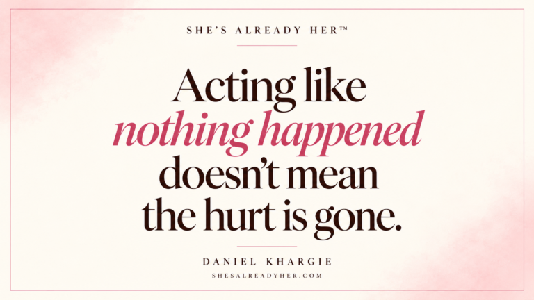 Acting like nothing happened doesn’t mean the hurt is gone. Repair after conflict editorial cover by Daniel Khargie.