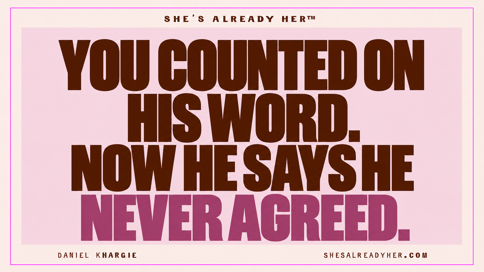 Relationship agreements article cover: You counted on his word. Now he says he never agreed.