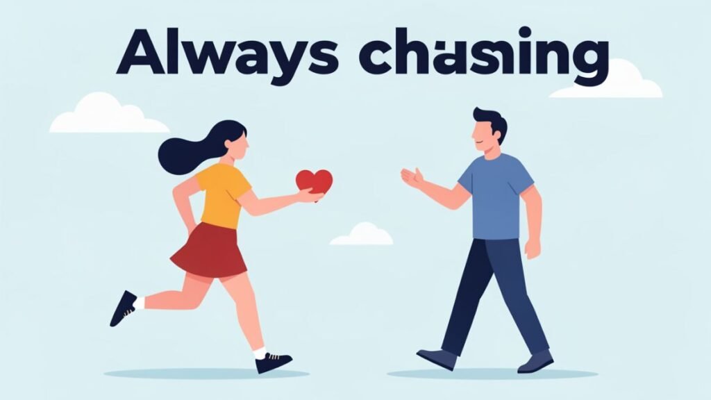 woman chasing man emotionally in relationship