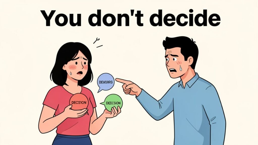 Signs of Controlling Decisions in a Relationship