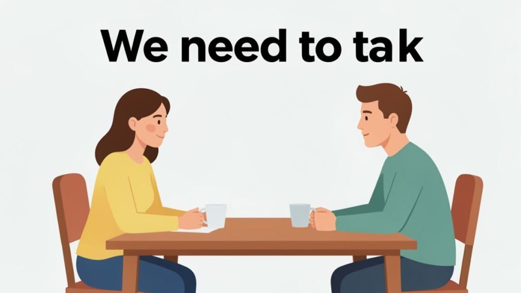 woman trying to discuss relationship problem