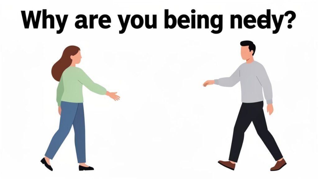 why does he pull away when asked for reassurance