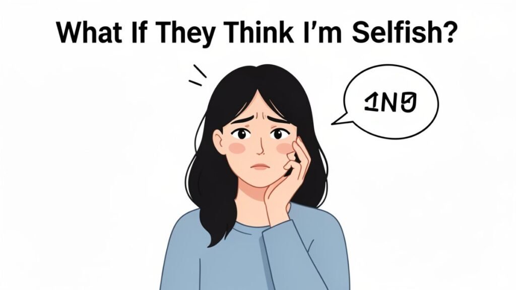 woman feeling guilty for prioritizing herself