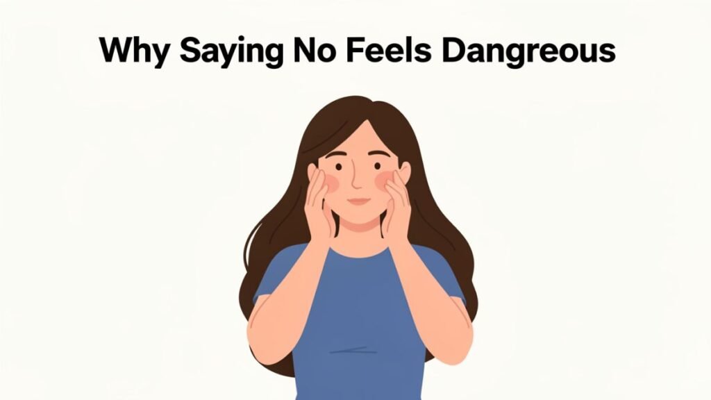 woman remembering negative experiences of saying no