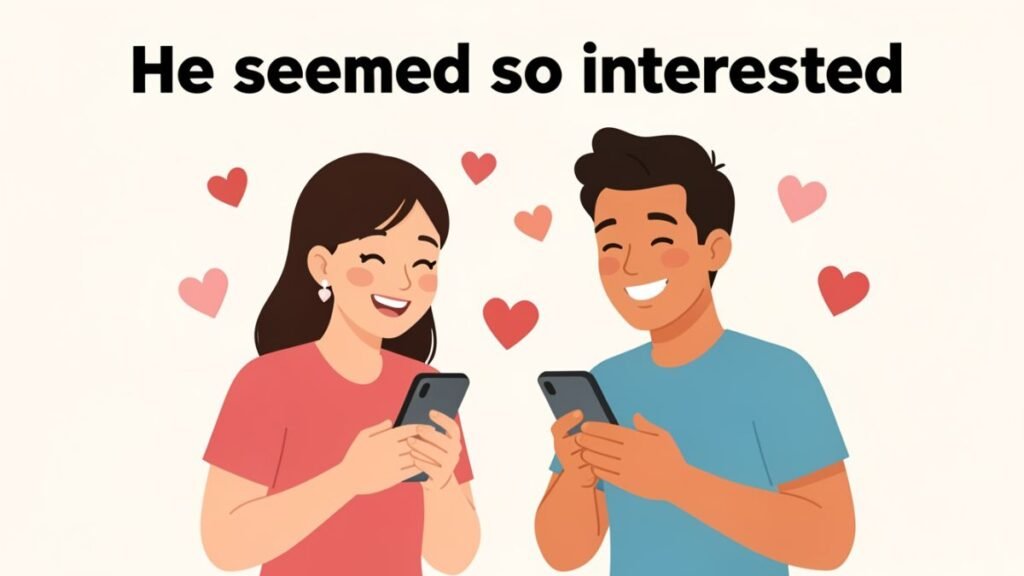 man showing strong romantic interest