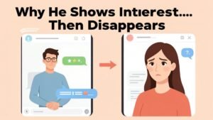 man showing interest then ghosting woman