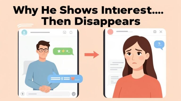 man showing interest then ghosting woman