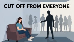 woman feeling isolated from friends and family