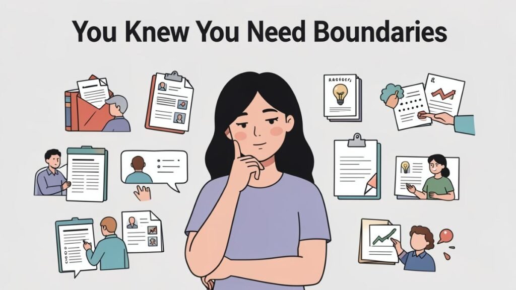 woman realizing she needs boundaries in her life