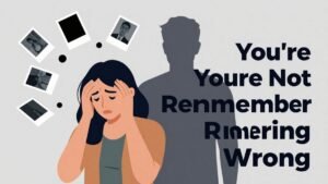 woman doubting her memory during relationship conflict