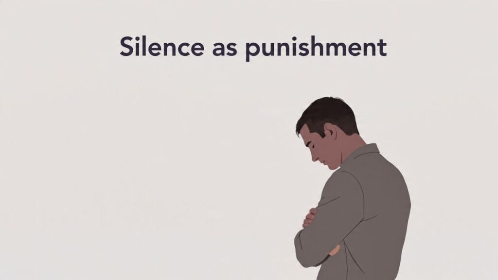 post conflict silent treatment emotional abuse withdrawal control