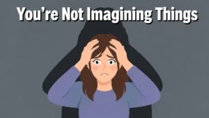 woman doubting reality while partner denies truth