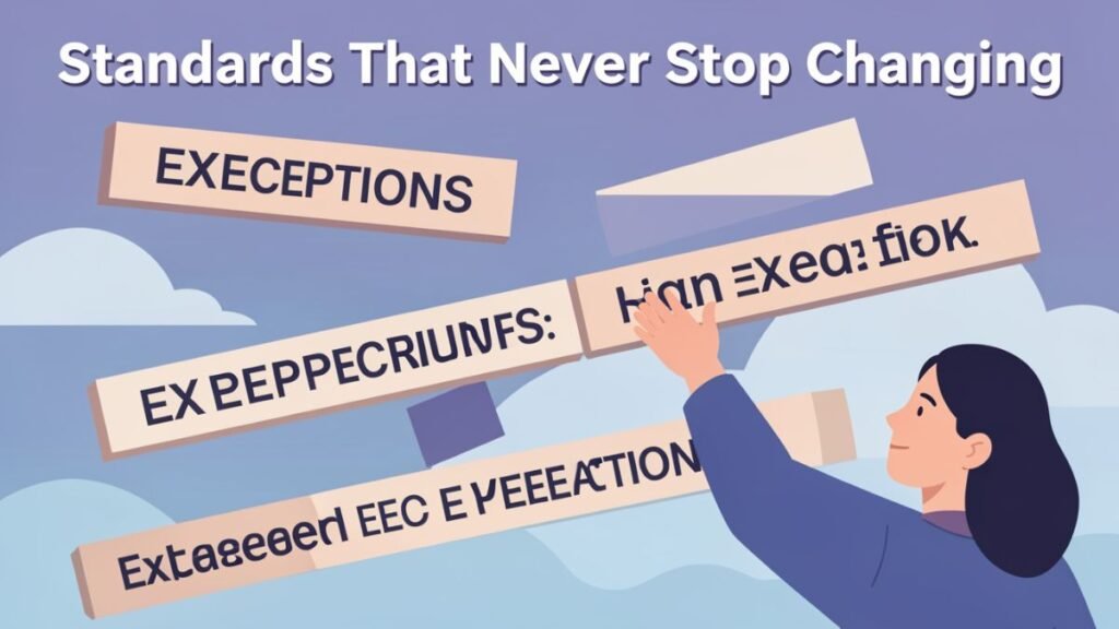 woman chasing constantly changing expectations