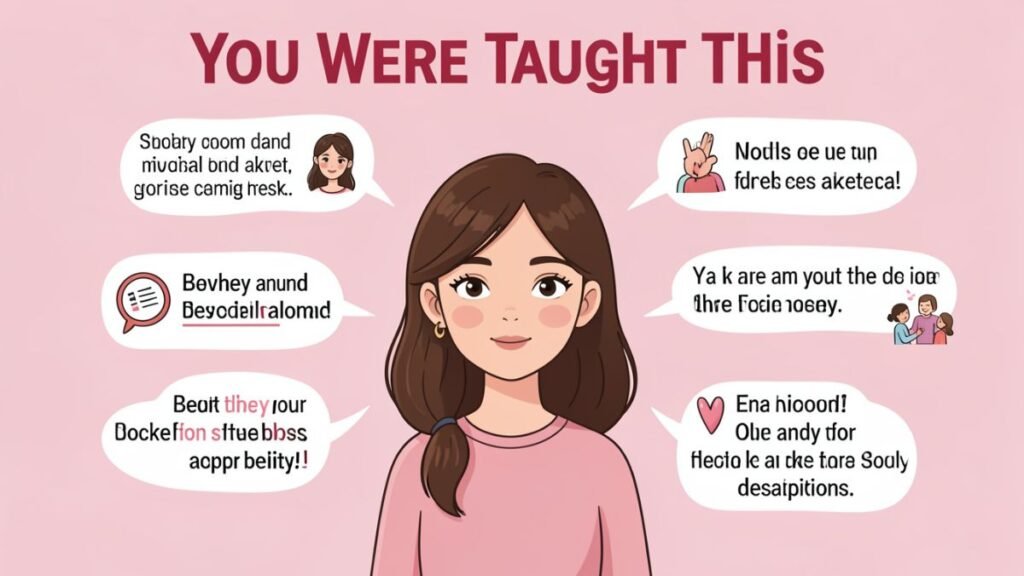 girl learning that her value comes from male approval