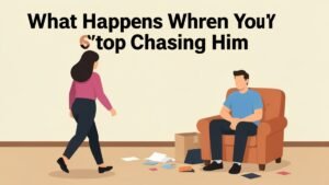 woman stops chasing man in relationship