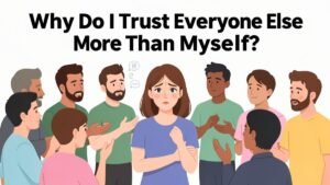 woman trusting other people's opinions more than her own