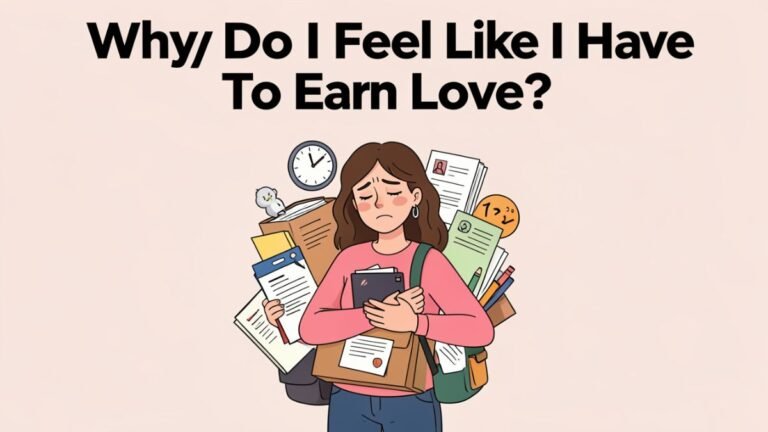 woman trying to earn love instead of receiving it