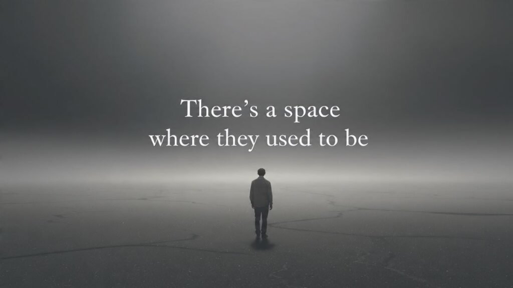 Concept of emotional void after losing someone deep emptiness feeling