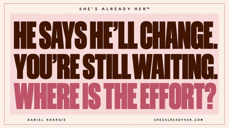 He says he’ll change. You’re still waiting. Where is the effort? Empty promises — older Article 41 cover style.