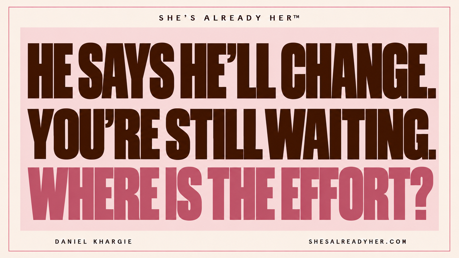 He says he’ll change. You’re still waiting. Where is the effort? Empty promises — older Article 41 cover style.