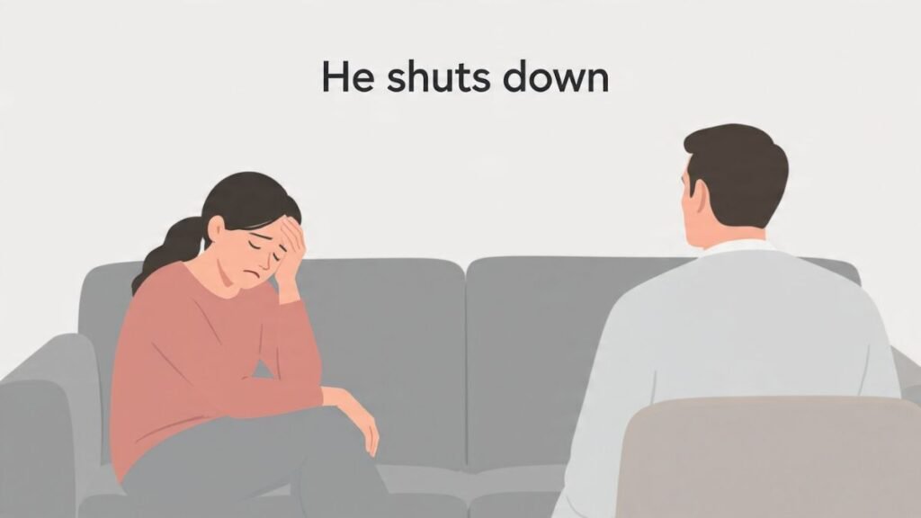 emotional withdrawal after expressing needs partner becomes distant cold reaction