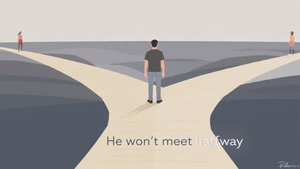 he does not see compromise as partnership relationship inflexible mindset