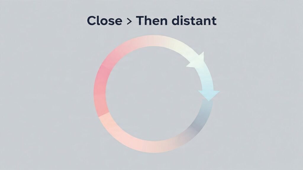 intimacy distance cycle relationship push pull emotional pattern