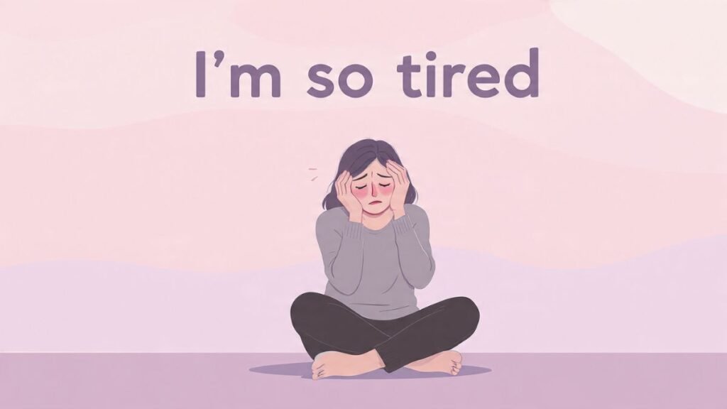 woman emotionally exhausted from managing others and keeping peace illustration