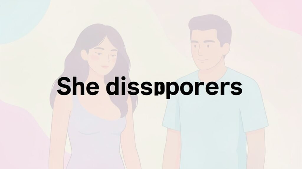 woman losing identity and disappearing in relationship illustration