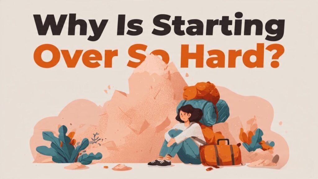 woman emotionally exhausted after breakup illustration