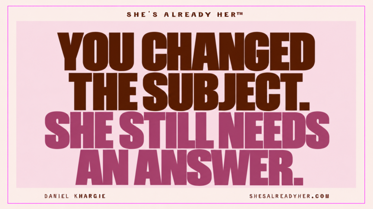 You changed the subject. She still needs an answer. — Avoiding Accountability article cover by Daniel Khargie