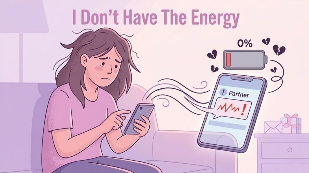 woman emotionally avoiding conversations with partner illustration