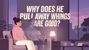 man emotionally withdrawing during a stable healthy relationship illustration