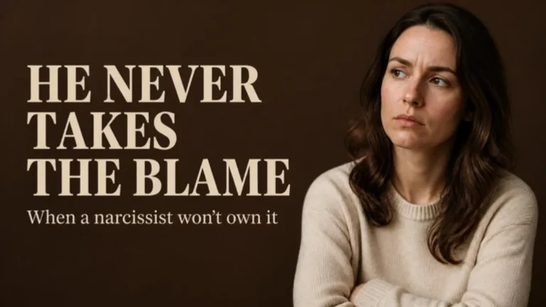 Woman frustrated because her narcissistic partner never takes responsibility for his behavior