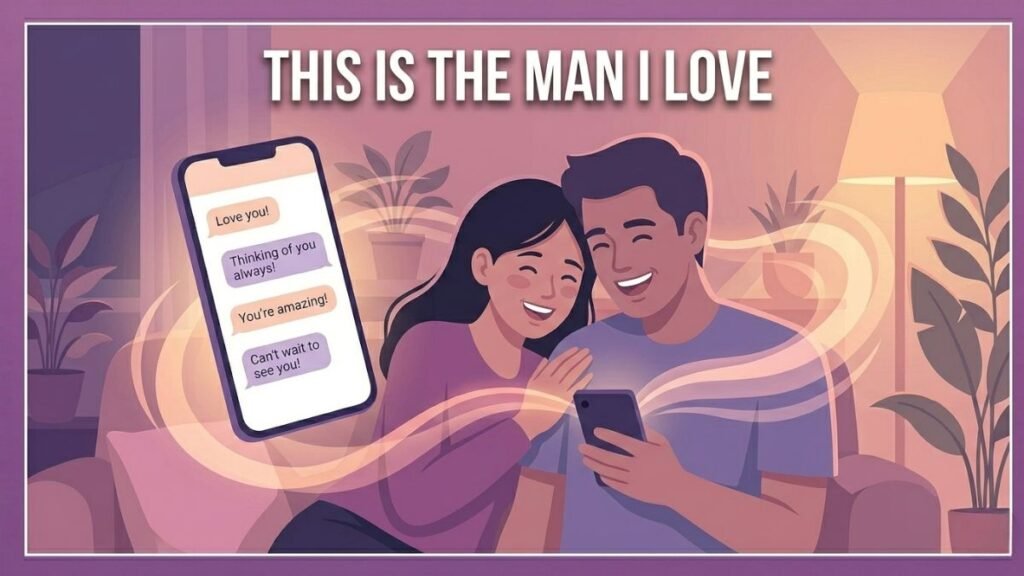 affectionate partner showing love and attention illustration