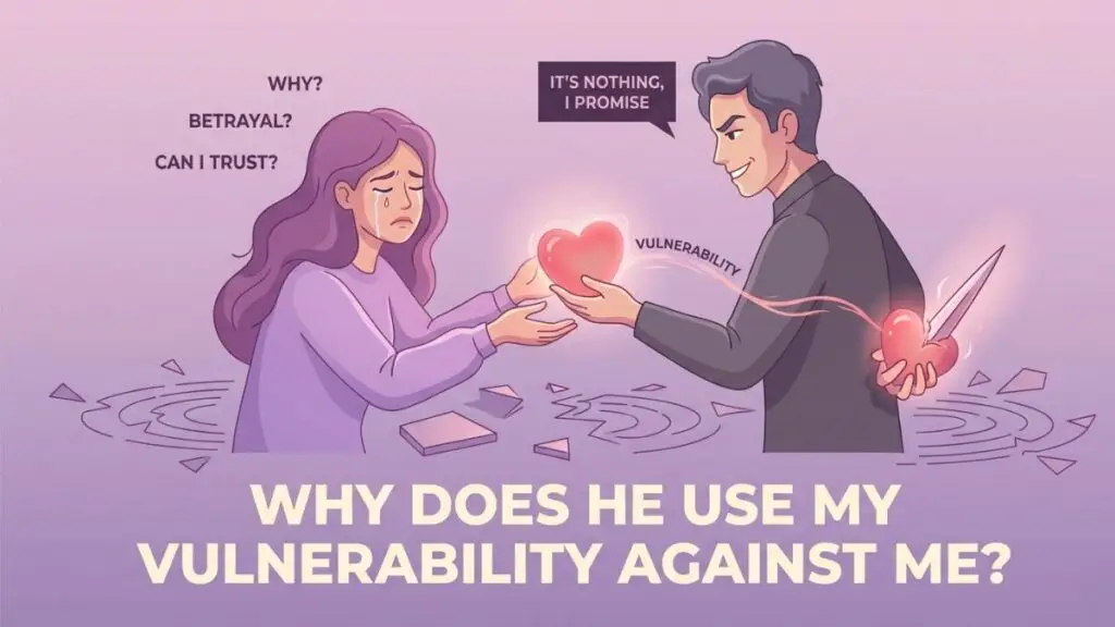 woman betrayed after partner uses her vulnerability against her illustration